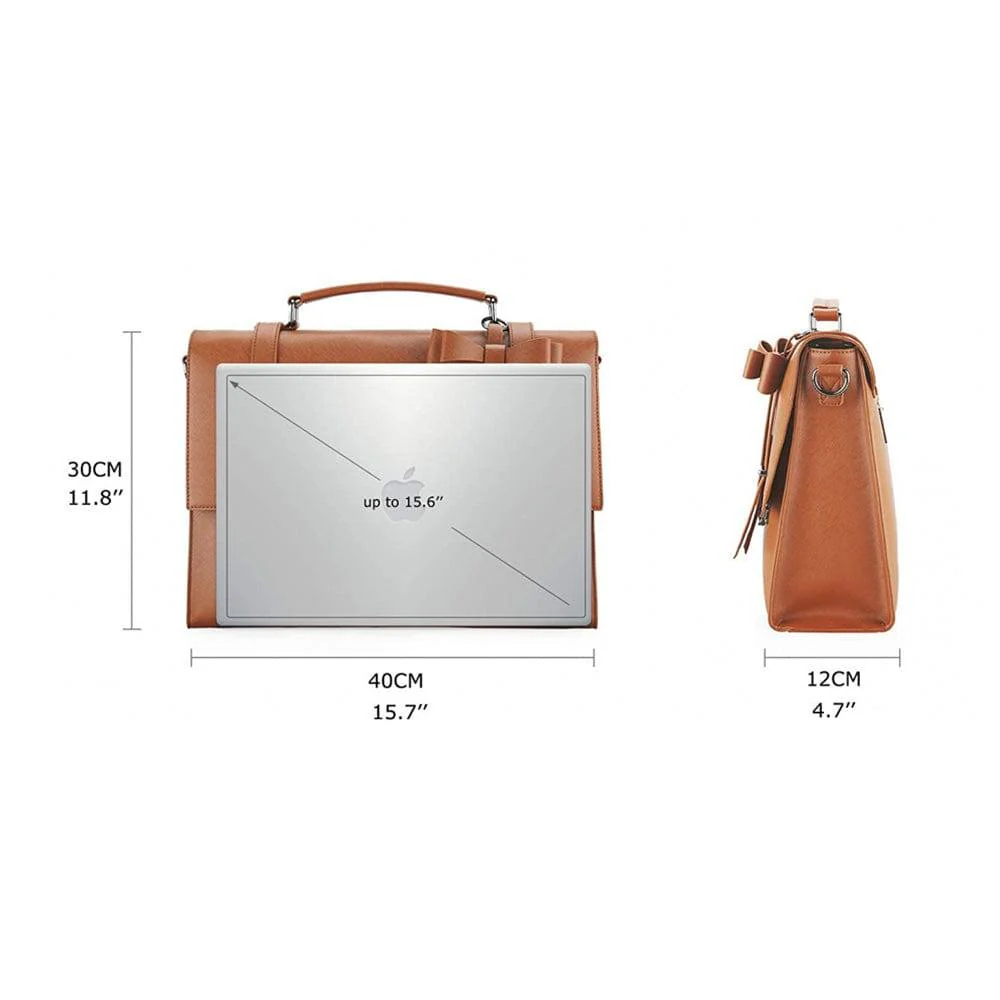 Messenger Laptop Bag - Brown - Image 5