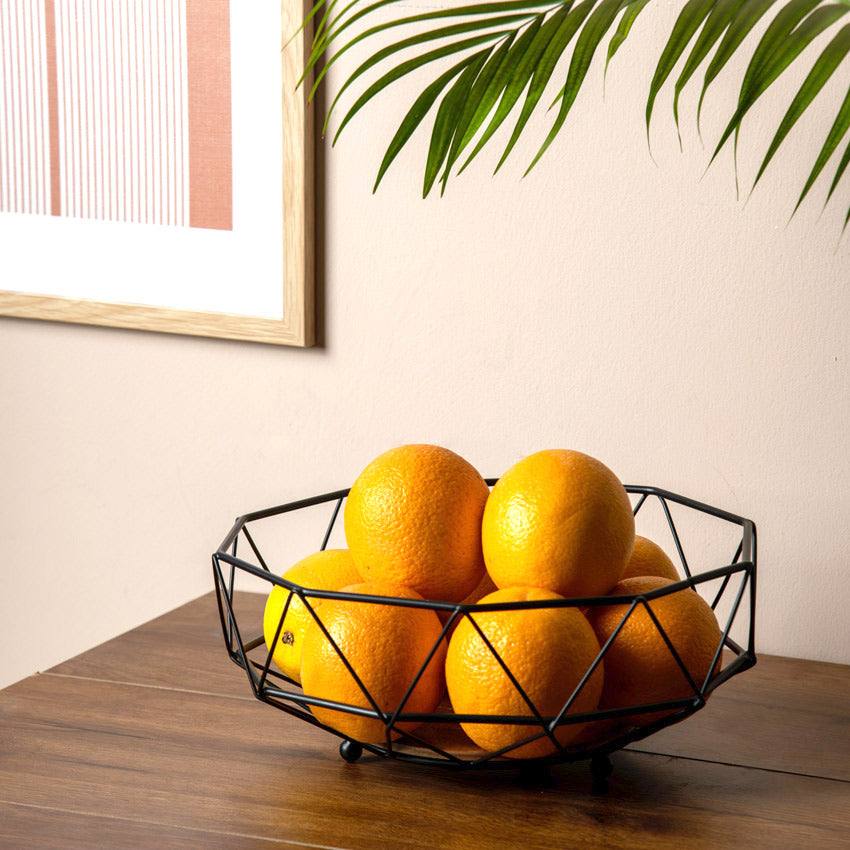 Metal Fruit Basket - Black