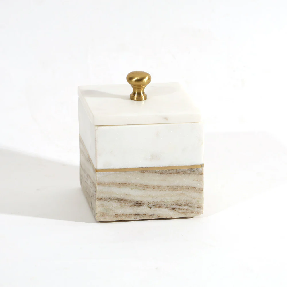 Midas Marble Storage Jar - Desert White - Image 6