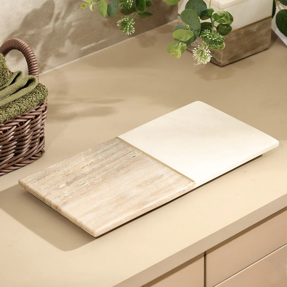 Midas Marble Valet Tray Medium - Desert White - Image 2