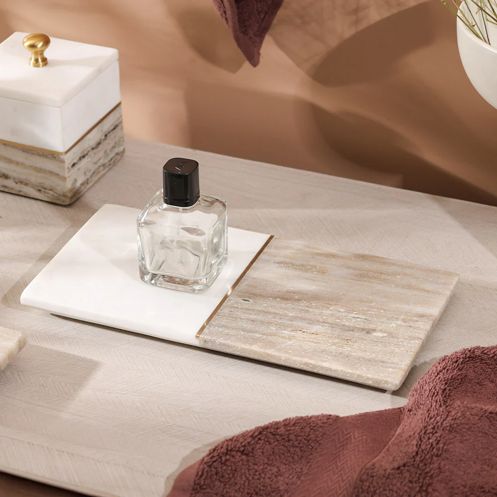 Midas Marble Valet Tray Medium - Desert White - Image 5