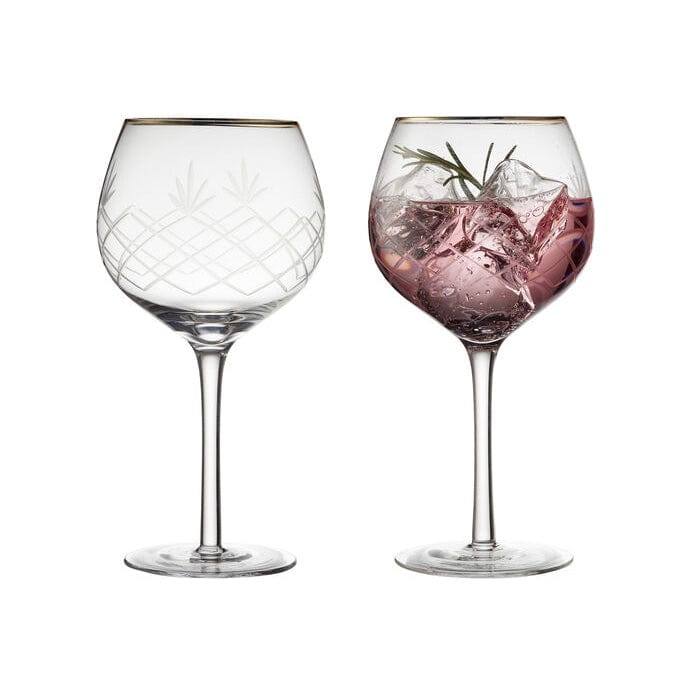 Milano Gold Gin & Tonic Glasses 600ml, Set of 2 - Image 3