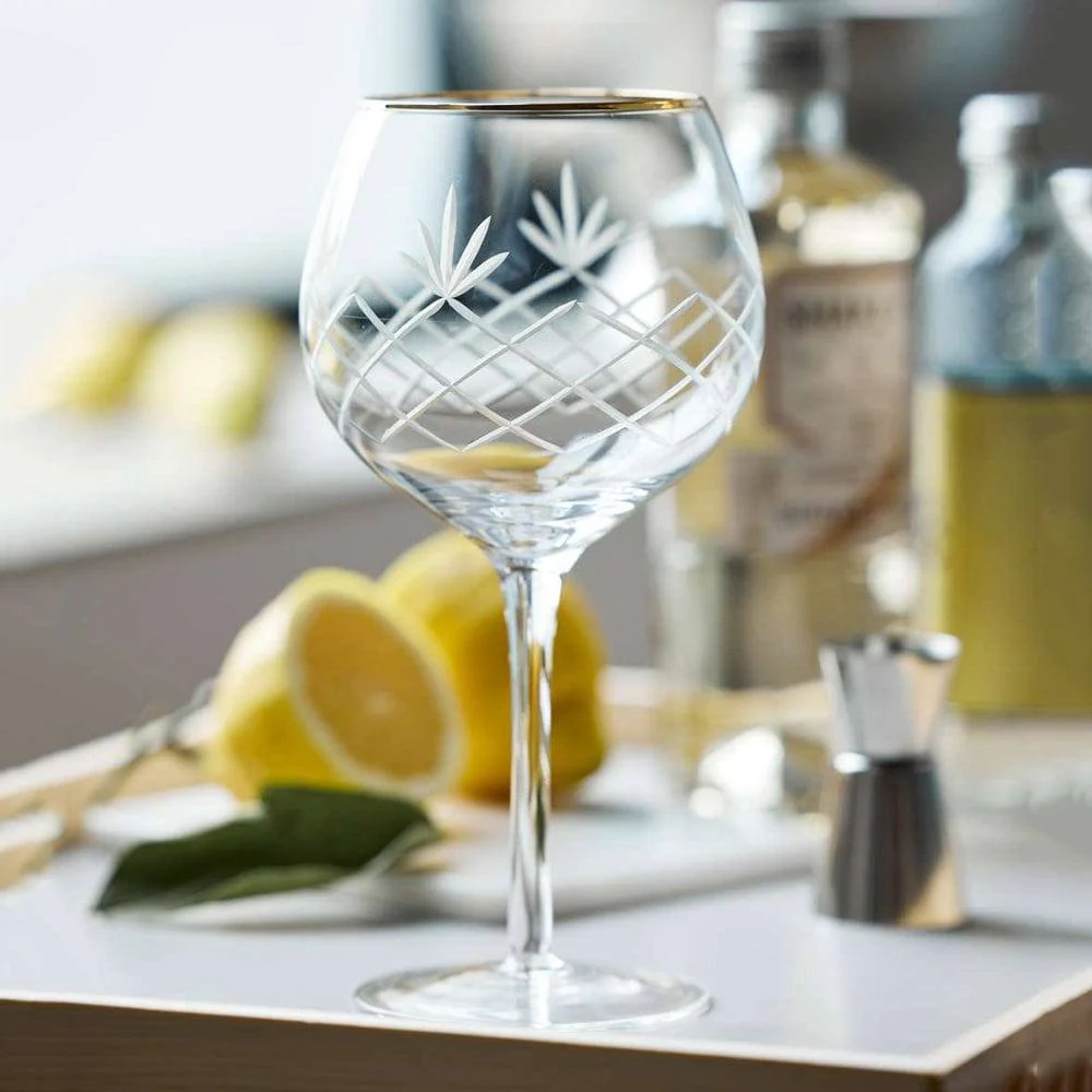 Milano Gold Gin & Tonic Glasses 600ml, Set of 2 - Image 5