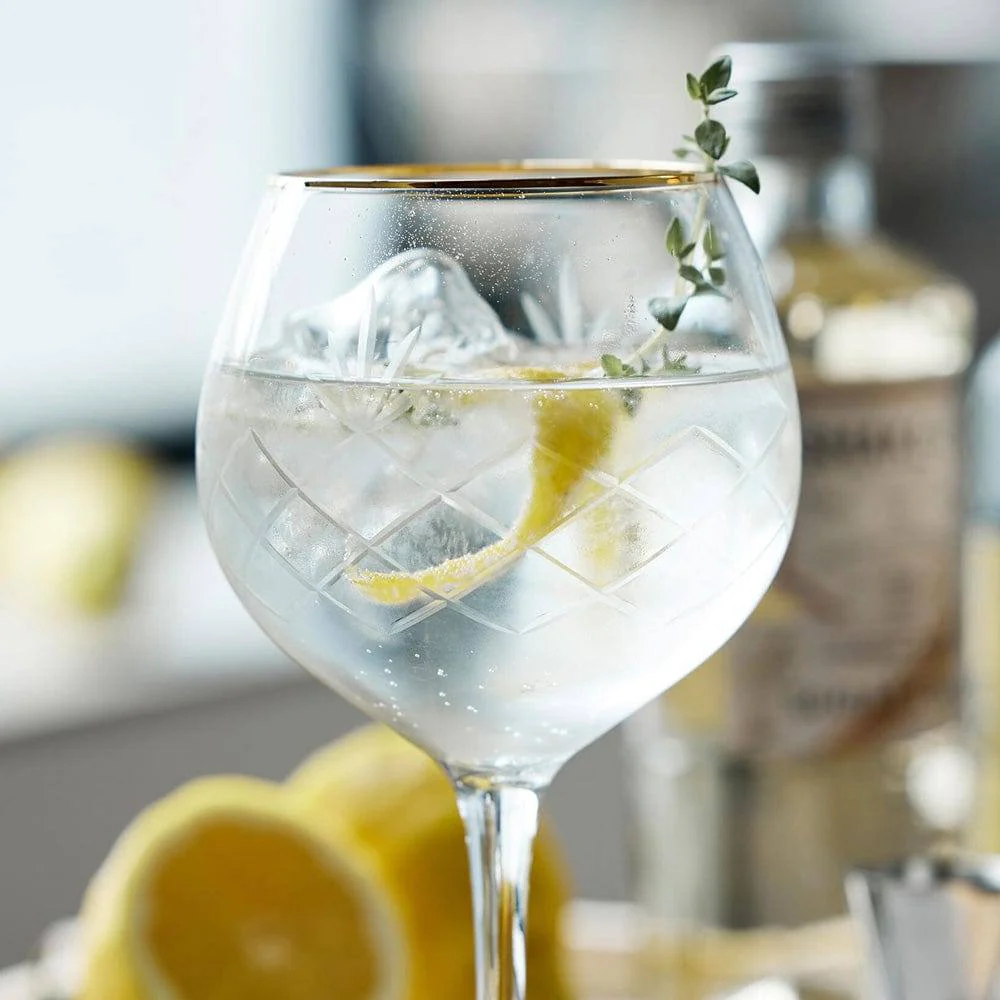 Milano Gold Gin & Tonic Glasses 600ml, Set of 2 - Image 6