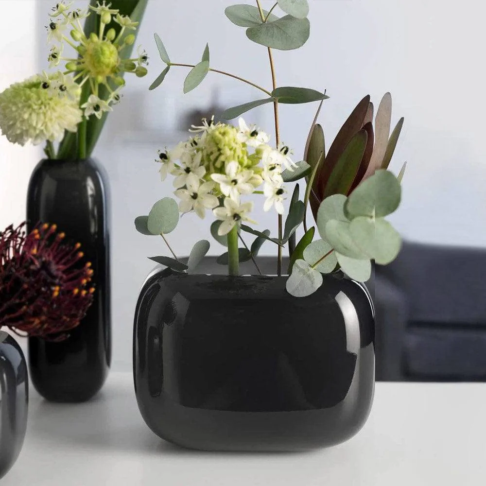 Milano Wide Vase - Dark Grey - Image 4