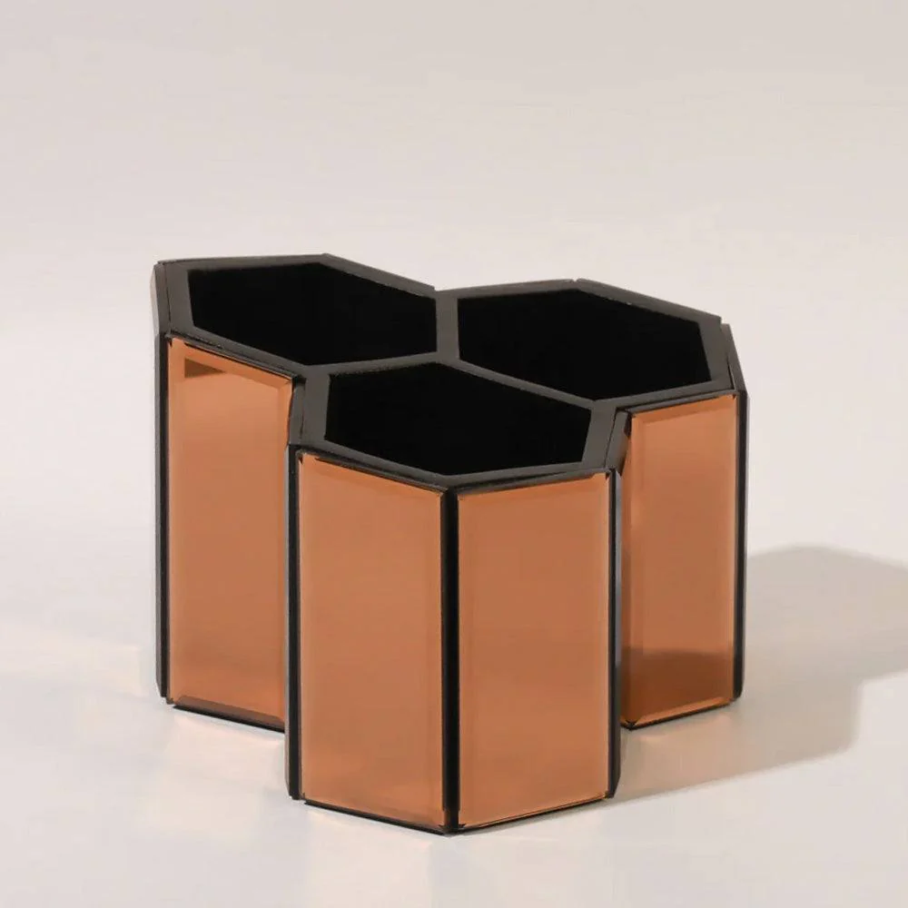 Mirror Trio Organiser - Bronze - Image 3