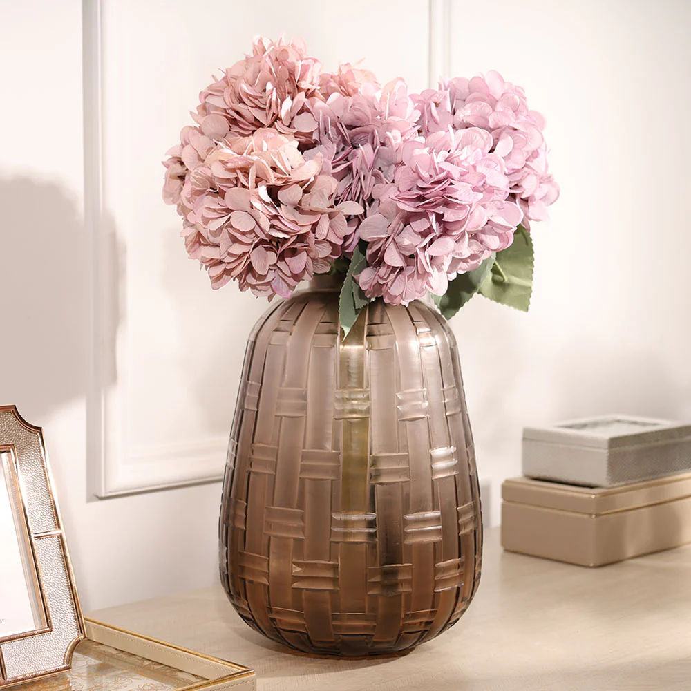 Mistral Glass Vase Large - Cedar Brown - Image 4