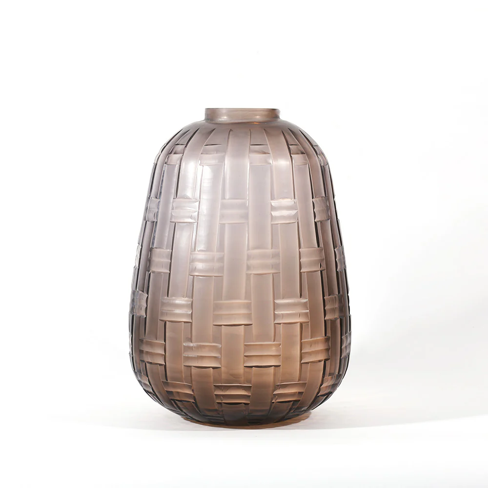Mistral Glass Vase Large - Cedar Brown - Image 5