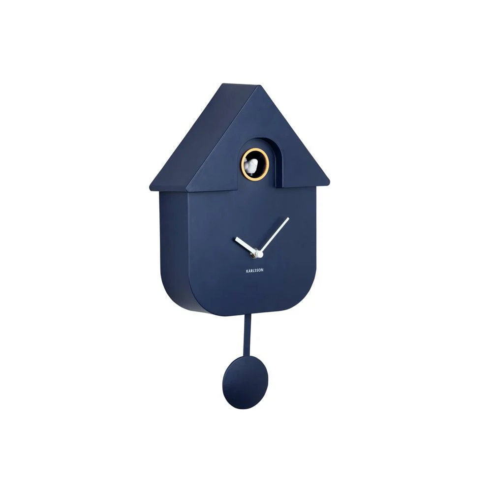 Modern Cuckoo Pendulum Wall Clock - Dark Blue - Image 2