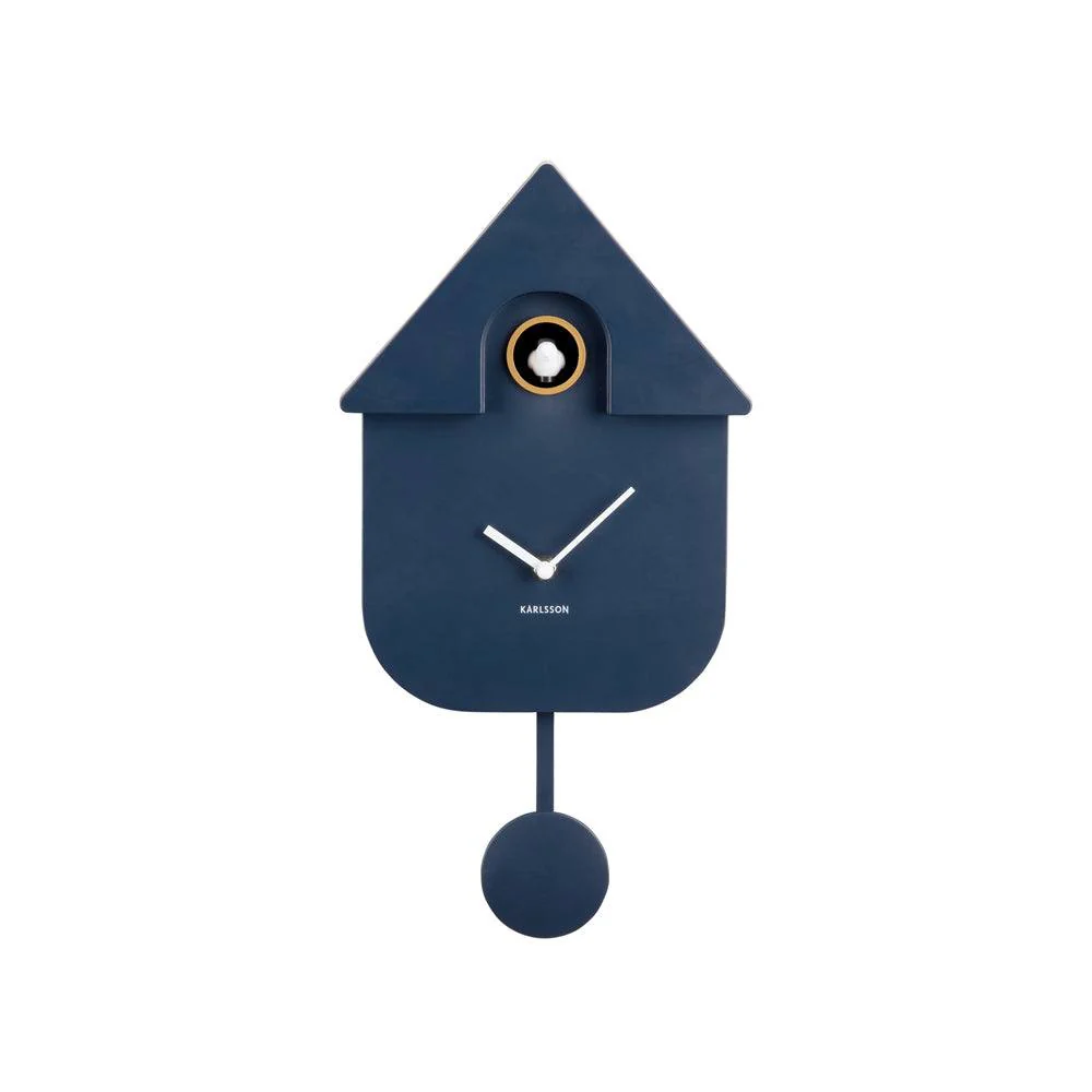 Modern Cuckoo Pendulum Wall Clock - Dark Blue - Image 3