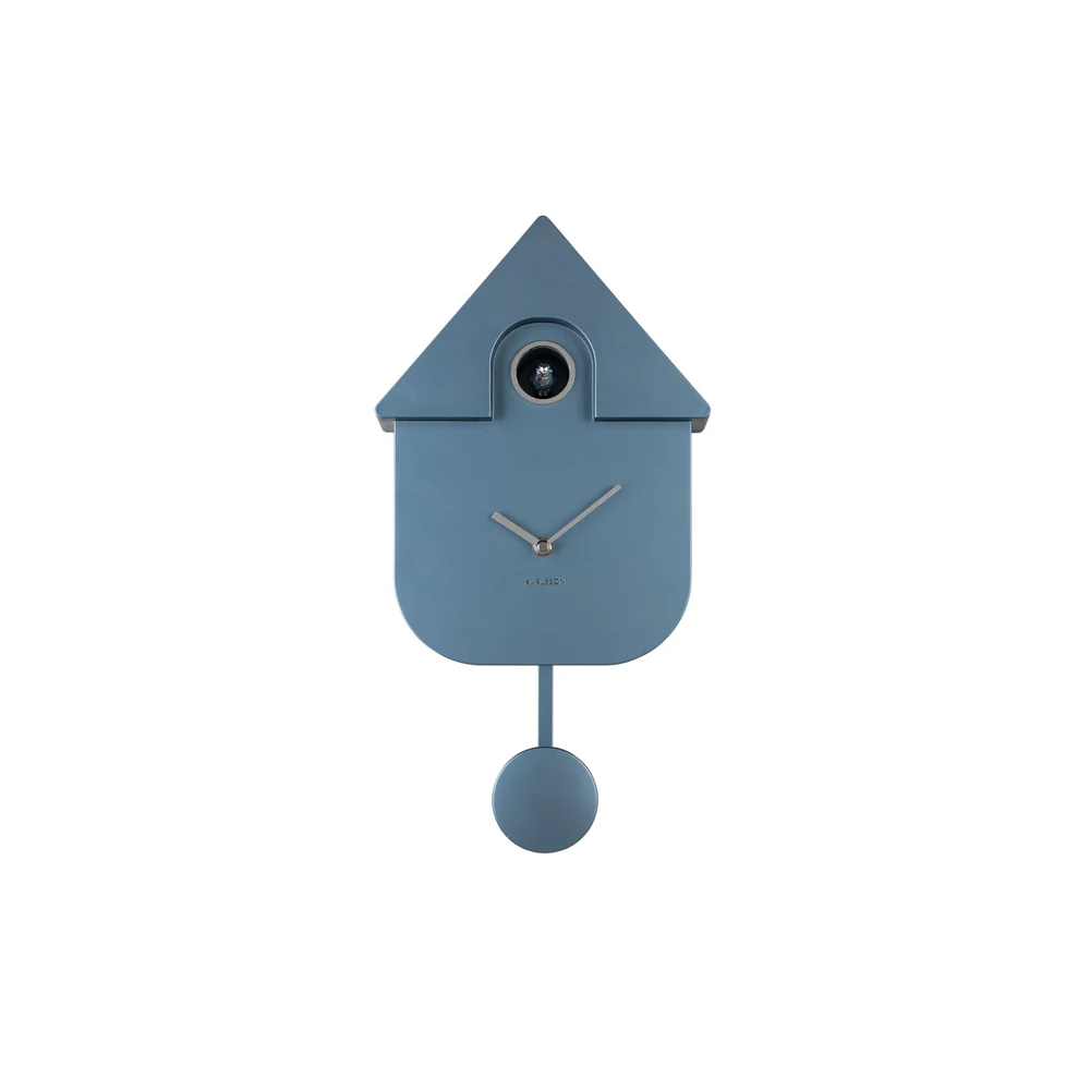 Modern Cuckoo Pendulum Wall Clock - Metallic Blue - Image 5