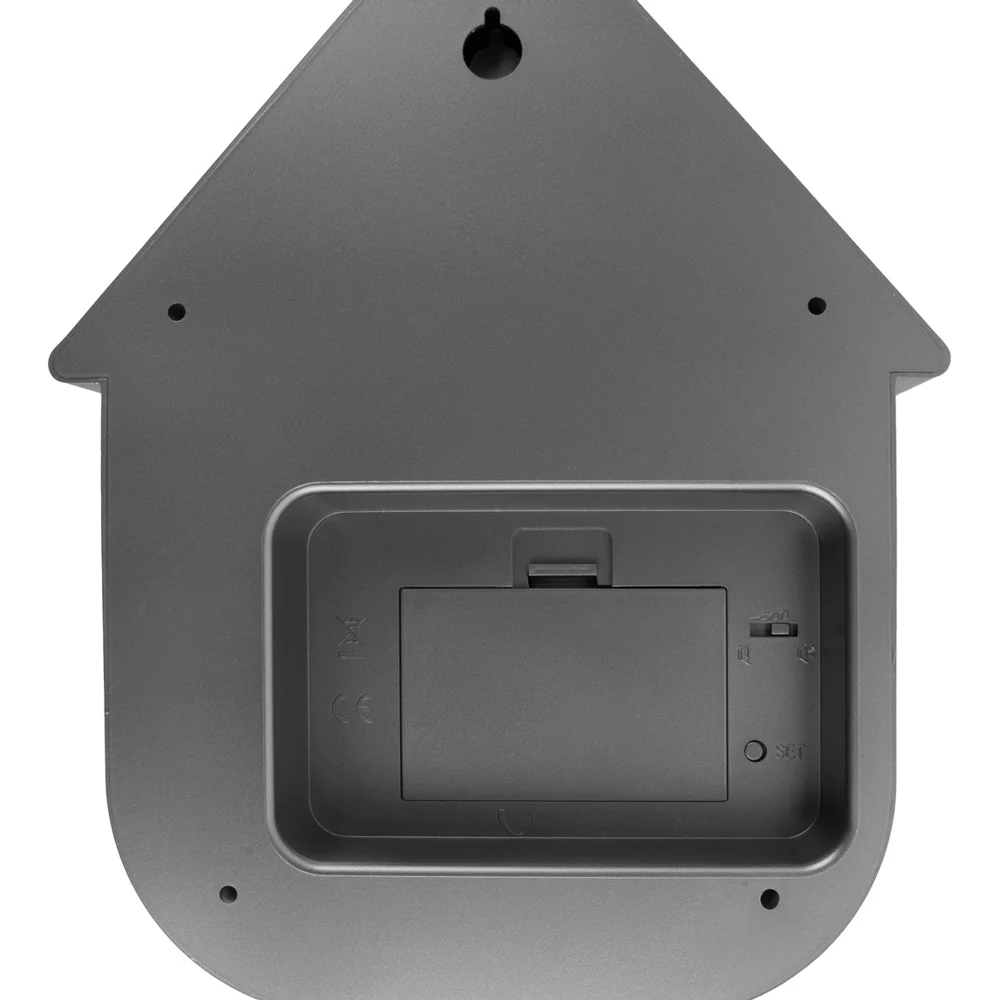 Modern Cuckoo Pendulum Wall Clock - Metallic Grey - Image 4