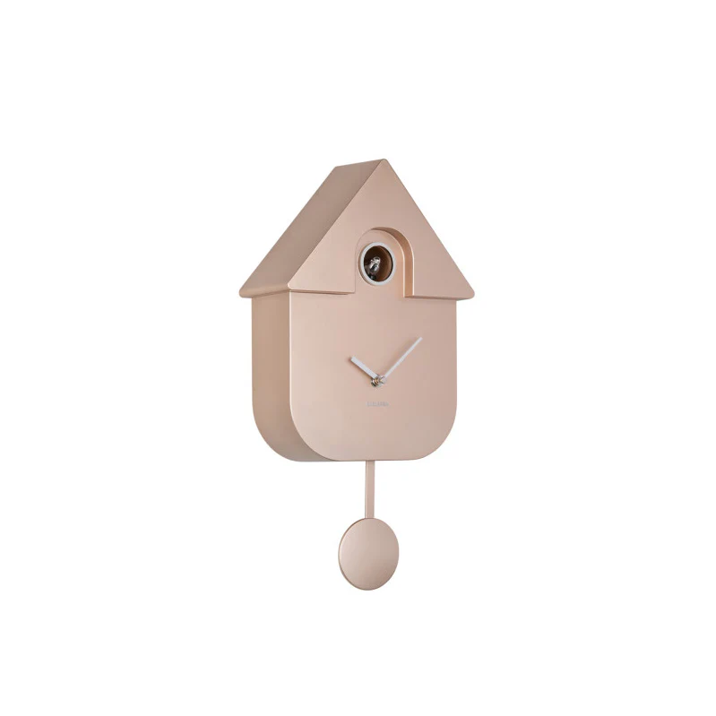 Modern Cuckoo Pendulum Wall Clock - Metallic Rose Gold - Image 6