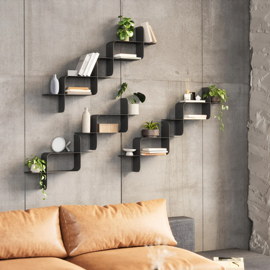 Montage Metal Shelves, Set of 2 - Black - Image 4