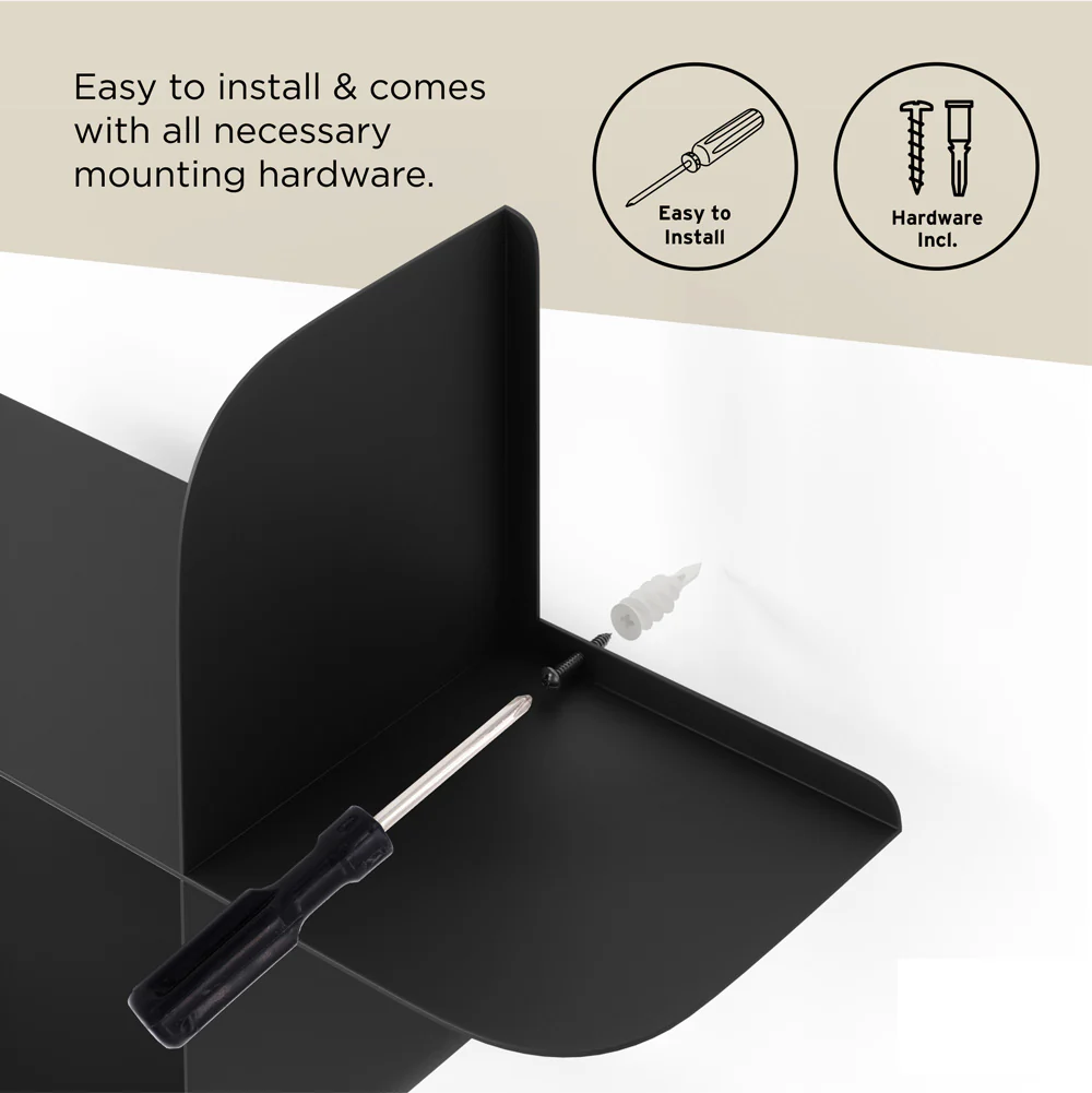 Montage Metal Shelves, Set of 2 - Black - Image 8