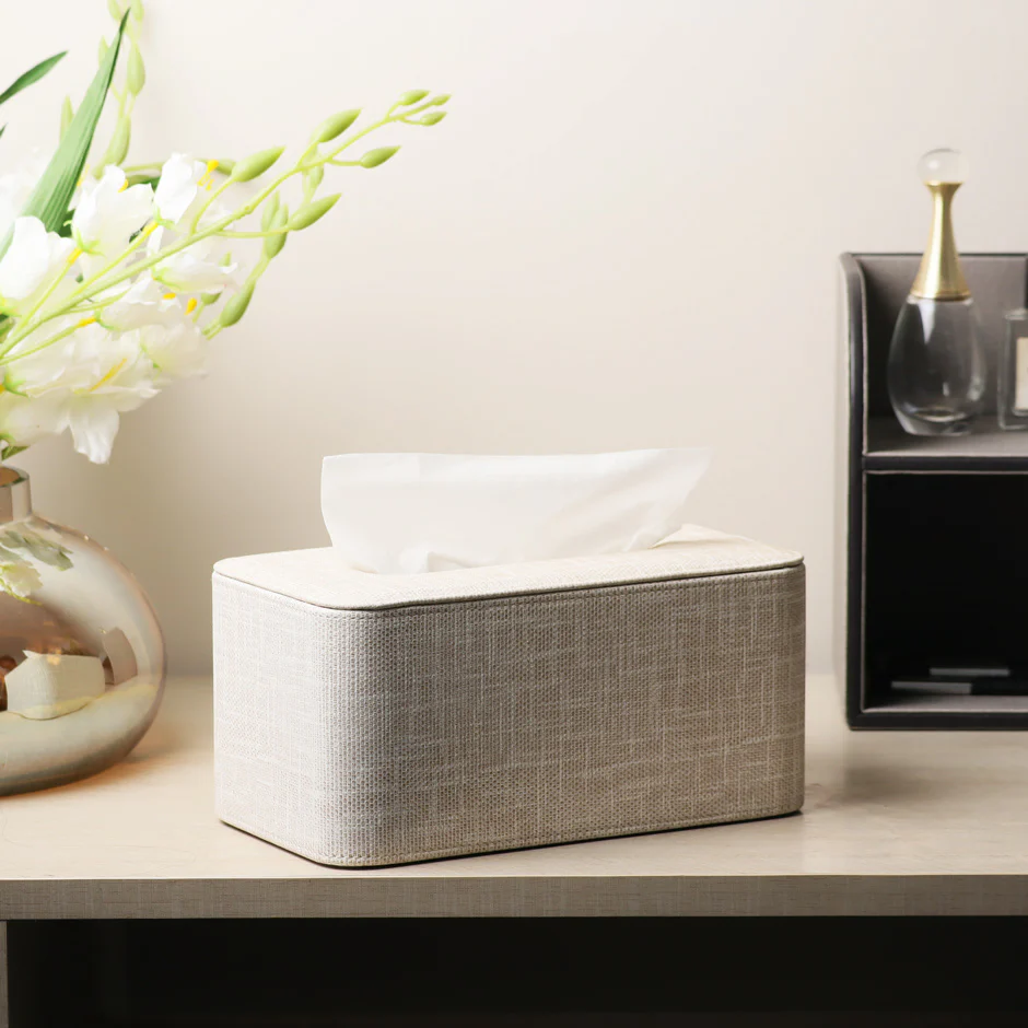 Monte High Tissue Box Holder - Greige - Image 5