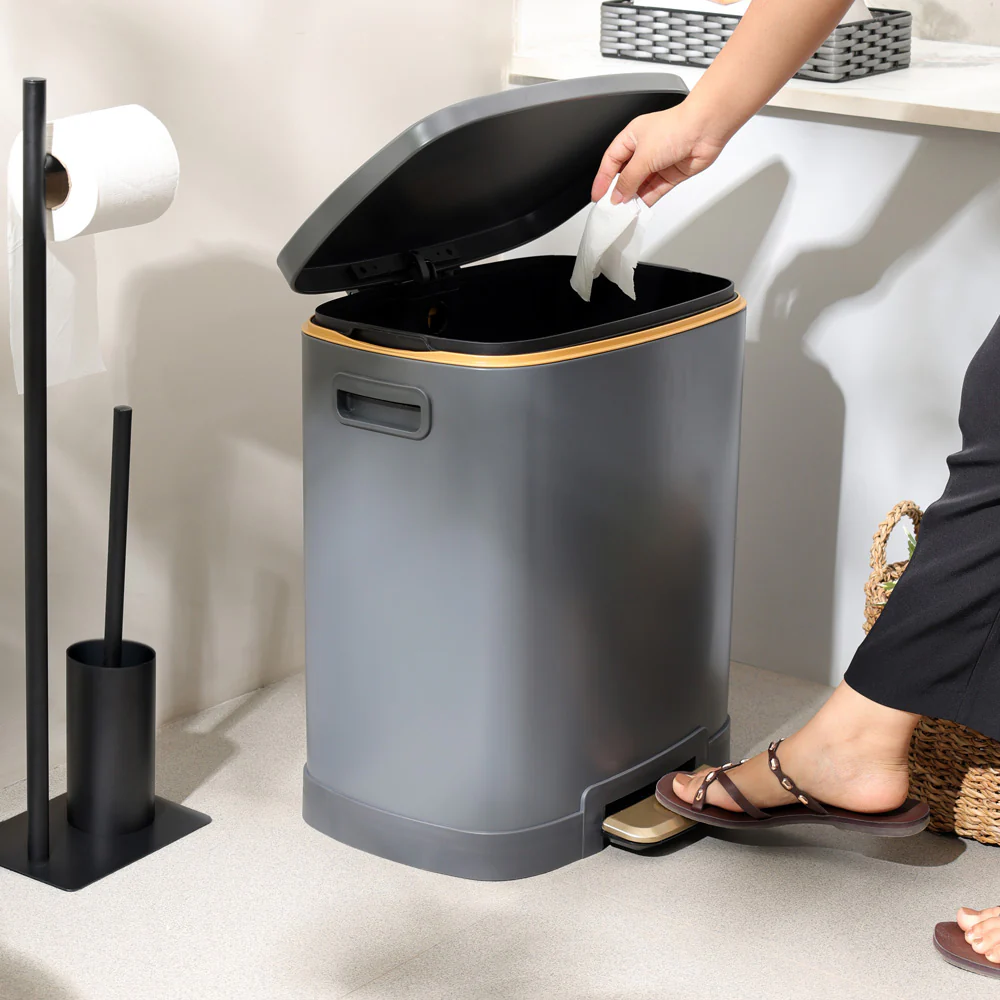 Monte Pedal Bin 38L - Dark Grey - Image 2