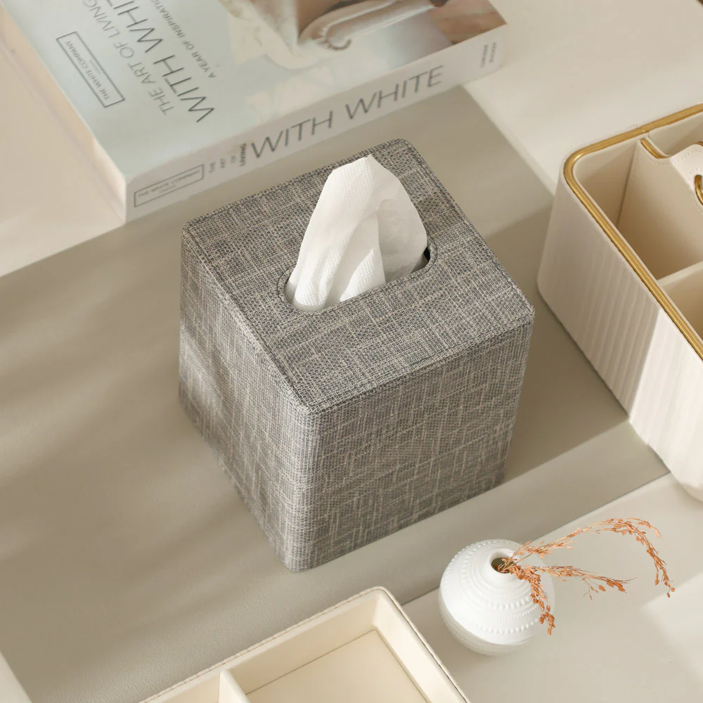 Monte Square Tissue Box Holder - Graphite - Image 4