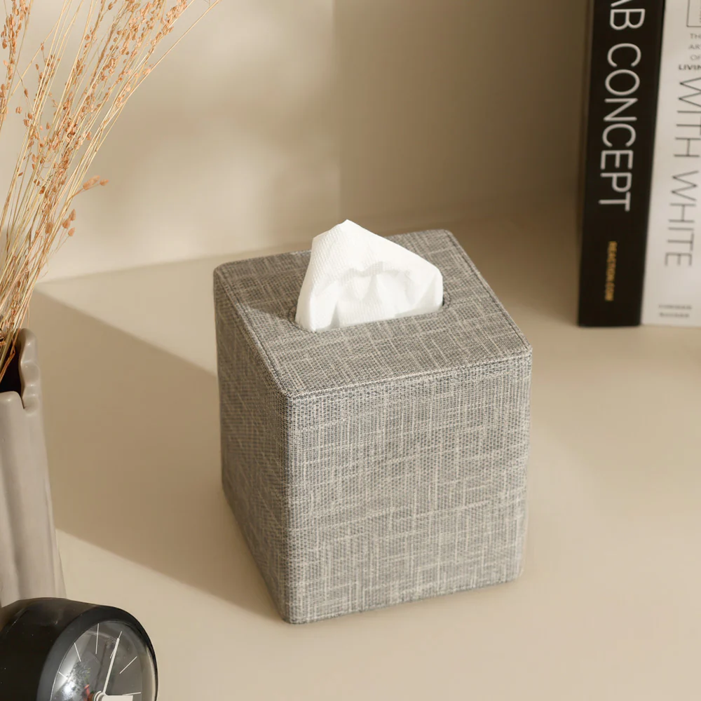 Monte Square Tissue Box Holder - Graphite - Image 5