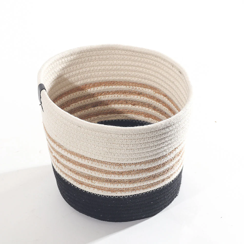 Moonj & Jute Tapered Planter - Natural Black - Image 3