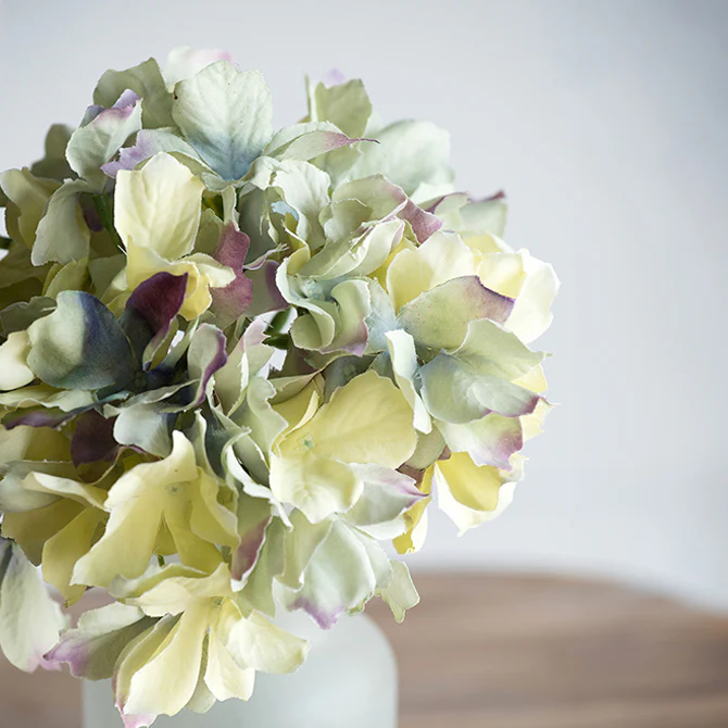 Mophead Hydrangea Faux Stem - Indigo Sunrise - Image 2