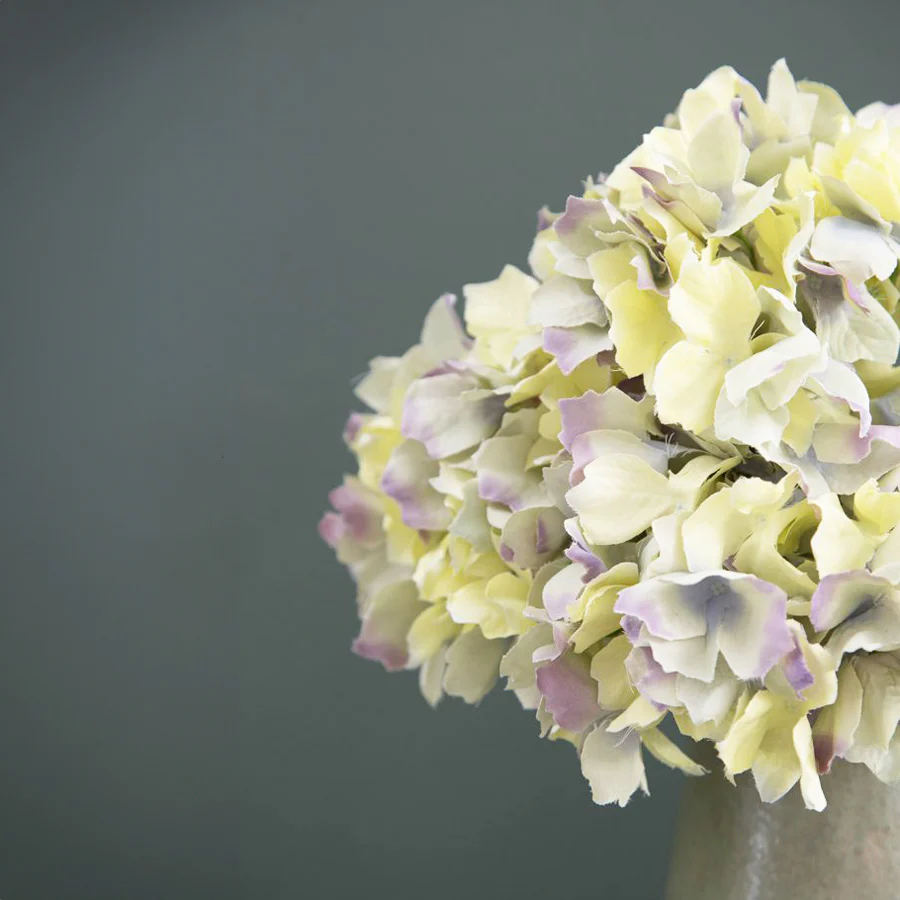 Mophead Hydrangea Faux Stem - Indigo Sunrise - Image 9