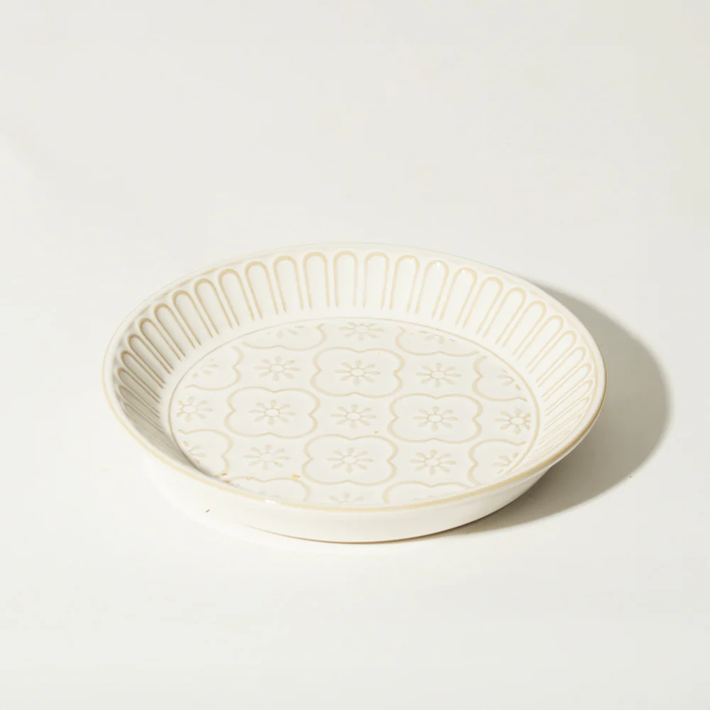 Mosaic Ceramic Small Plate - Chiffon White - Image 3
