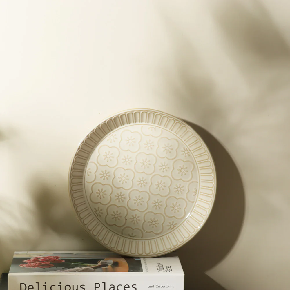 Mosaic Ceramic Small Plate - Chiffon White - Image 5