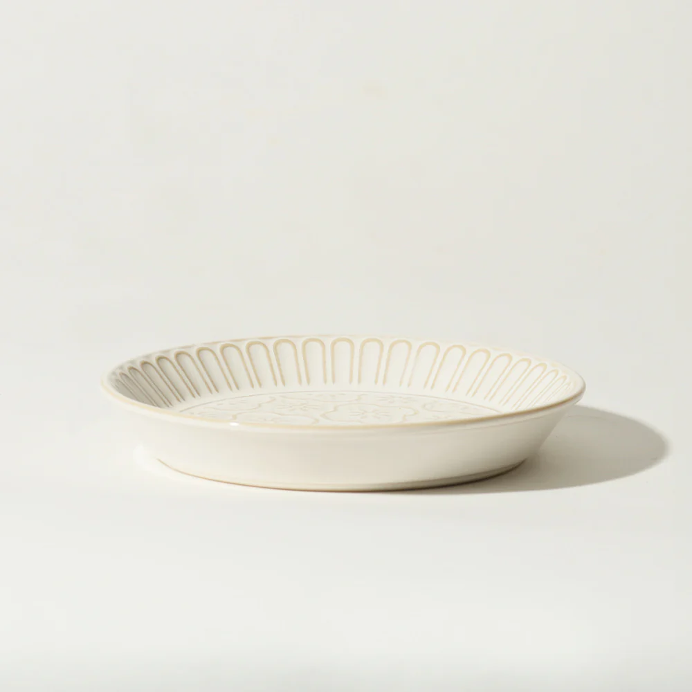 Mosaic Ceramic Small Plate - Chiffon White - Image 6