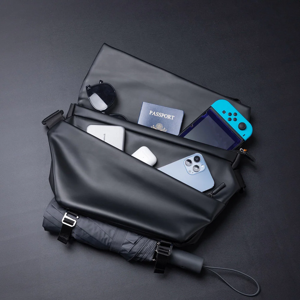 Multi-Purpose Crossbody Bag - Black - Image 4