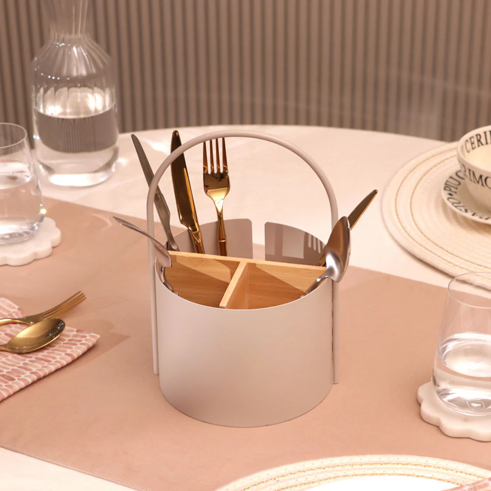 Muro Utensil Drainer and Holder - Taupe Natural - Image 2