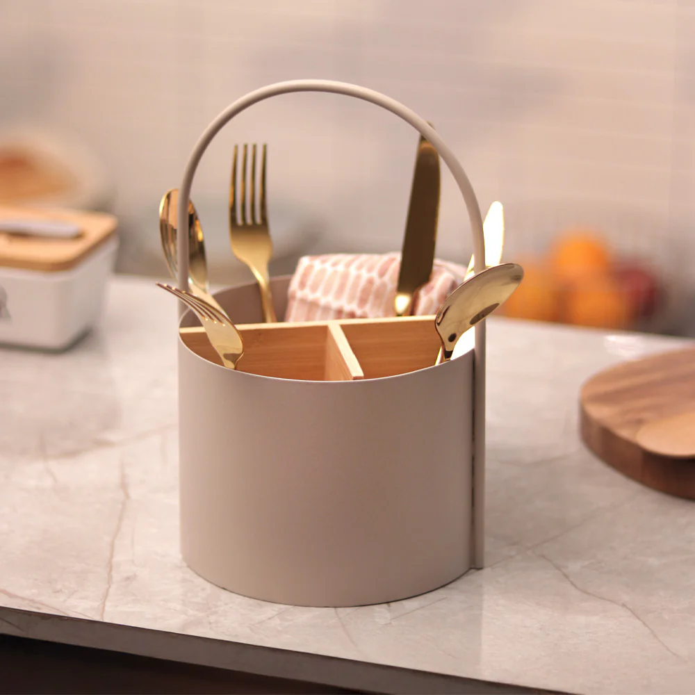 Muro Utensil Drainer and Holder - Taupe Natural - Image 4