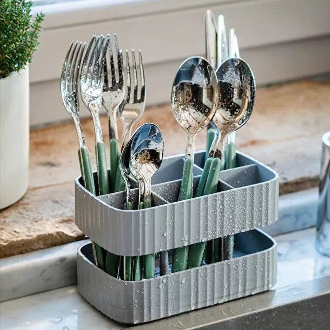 My Fusion 24-Piece Cutlery Set - Olive Green - Image 7