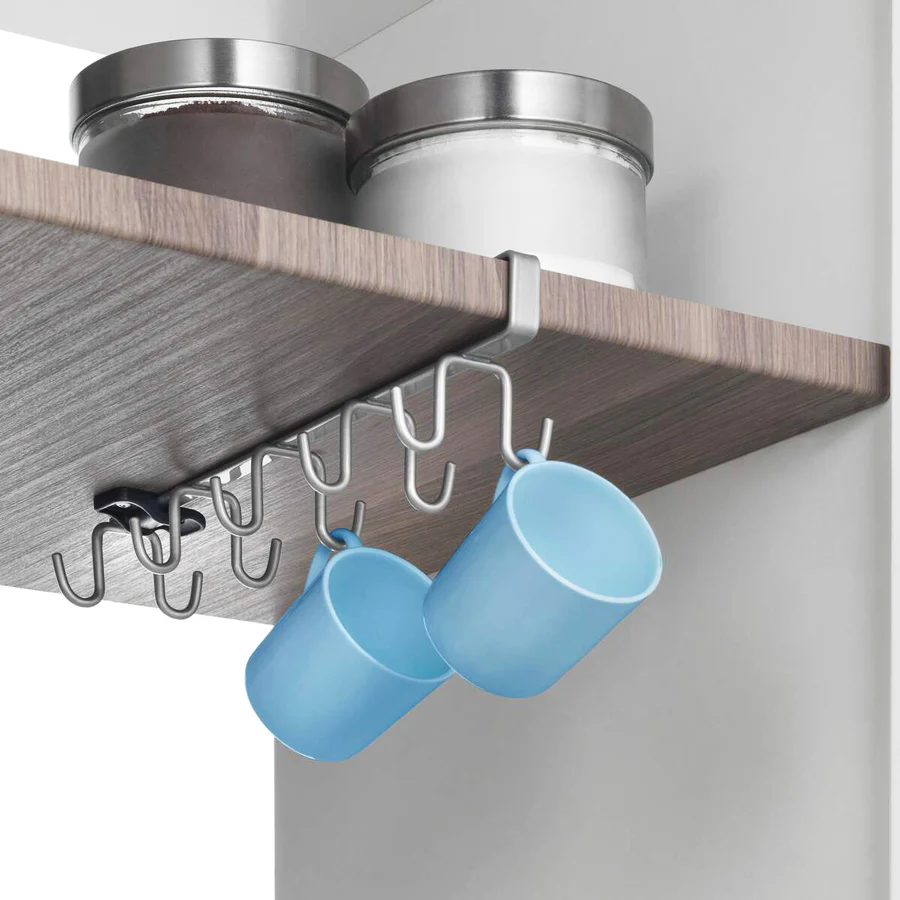 My-Hooks Undershelf Multi Hooks - Polytherm Silver - Image 2