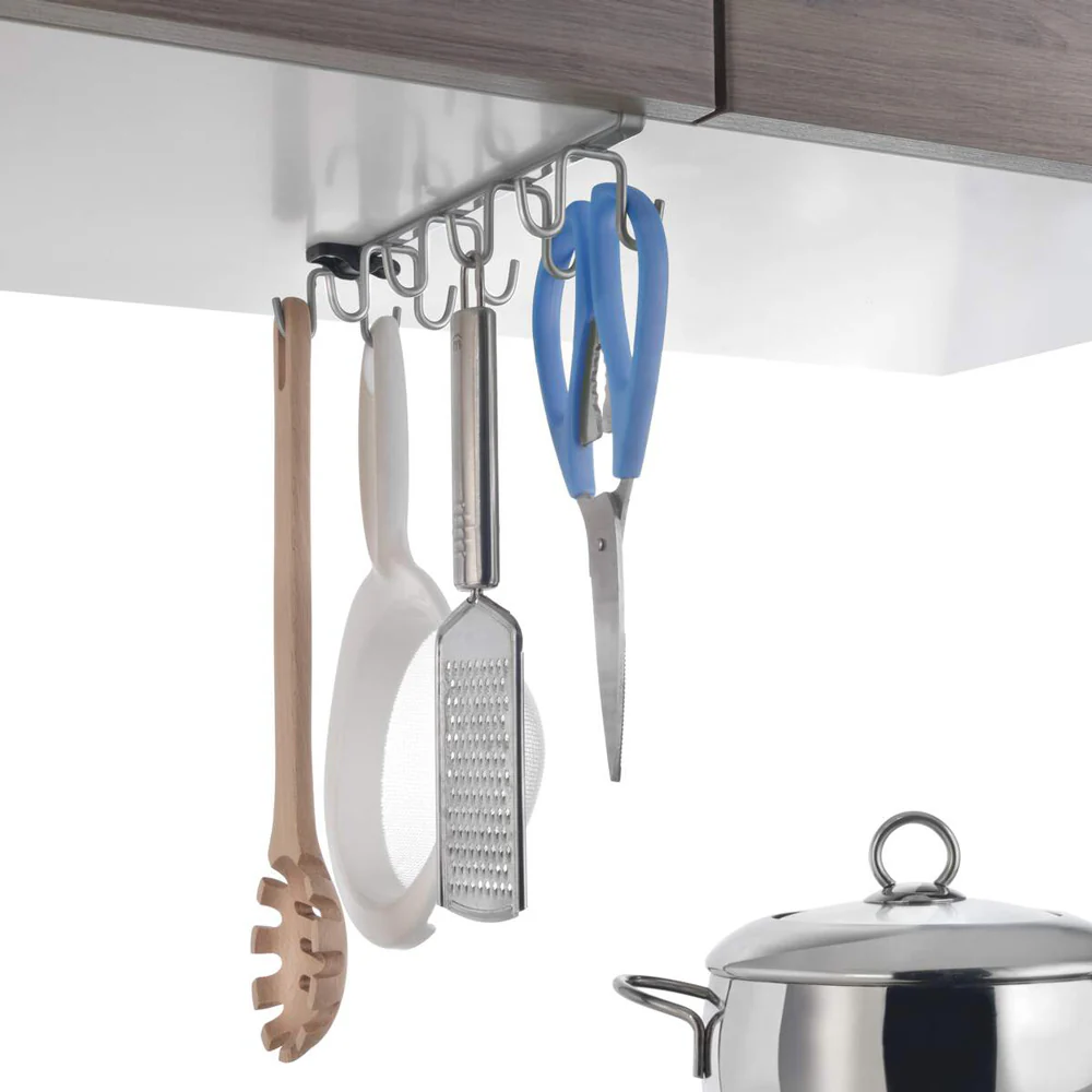 My-Hooks Undershelf Multi Hooks - Polytherm Silver - Image 4