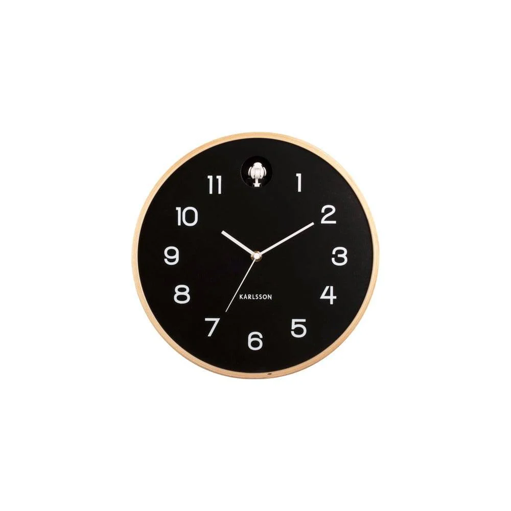 Natural Cuckoo Wall Clock 31cm - Black - Image 10