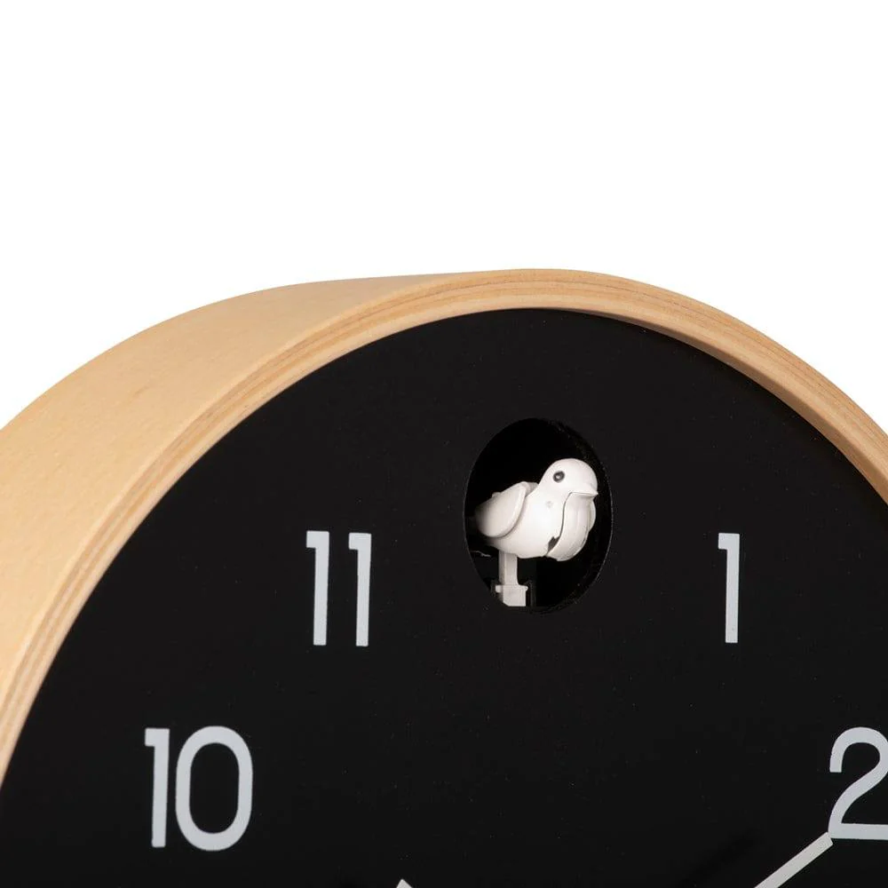 Natural Cuckoo Wall Clock 31cm - Black - Image 9