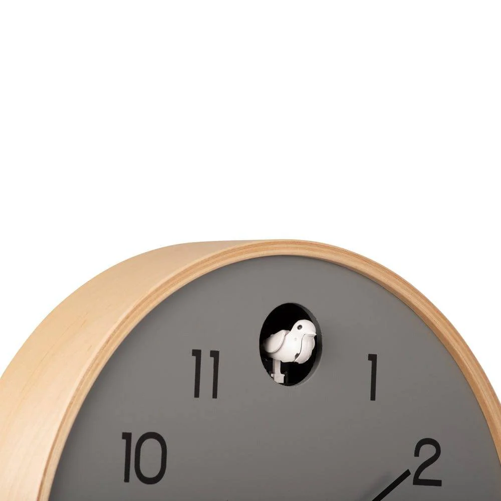 Natural Cuckoo Wall Clock 31cm - Mouse Grey - Image 5