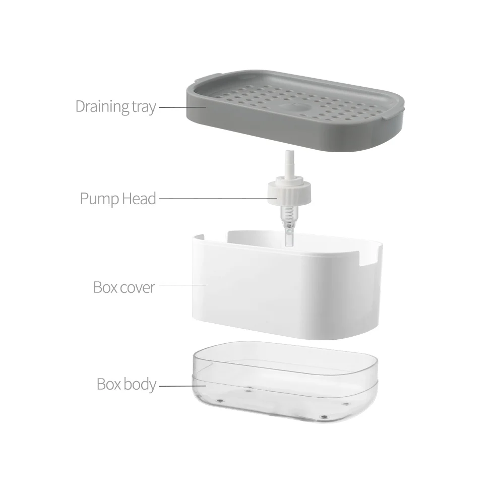 Neat Soap Dispensing Sponge Holder - Black - Image 4