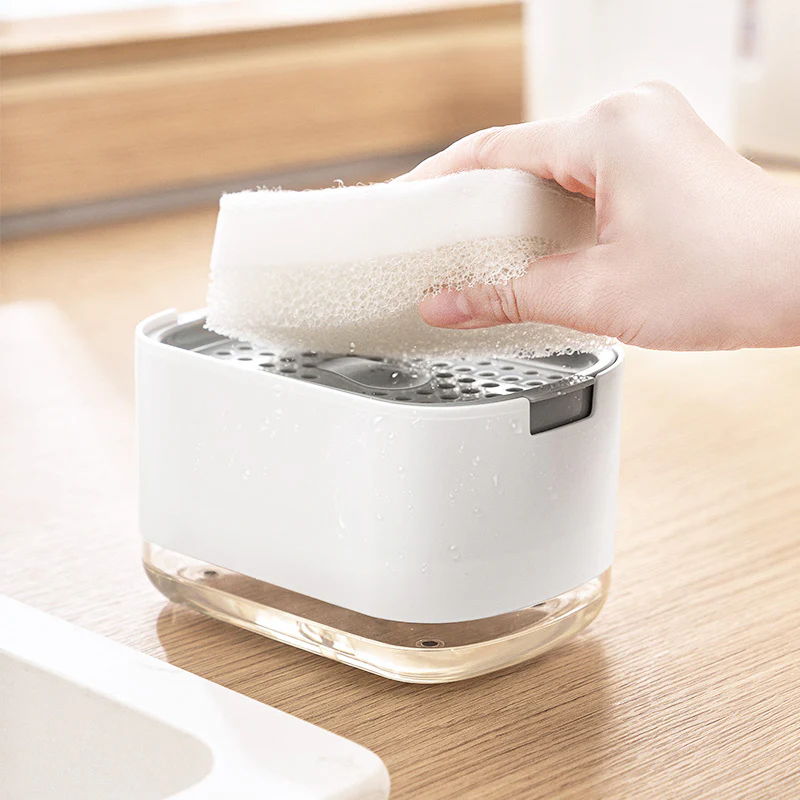 Neat Soap Dispensing Sponge Holder - White - Image 2