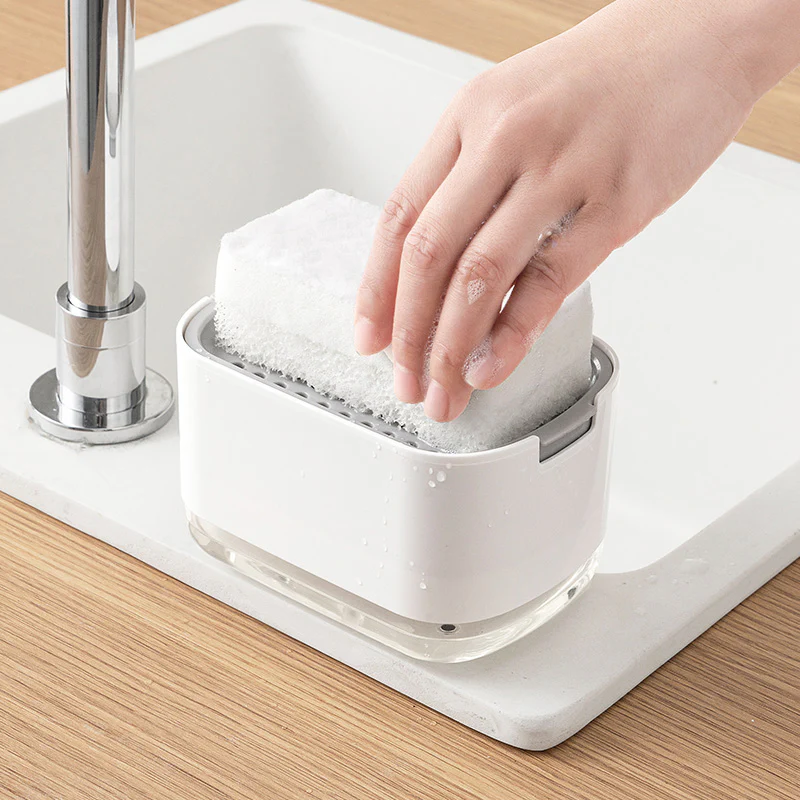 Neat Soap Dispensing Sponge Holder - White - Image 6