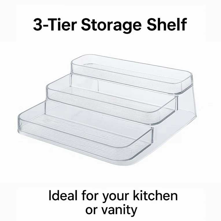 Nest 3-Tier Storage Shelf - Clear - Image 4