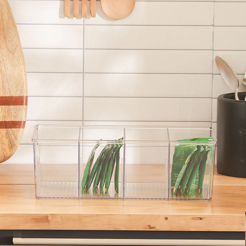 Nest Divided Storage Bin Medium - Clear - Image 2