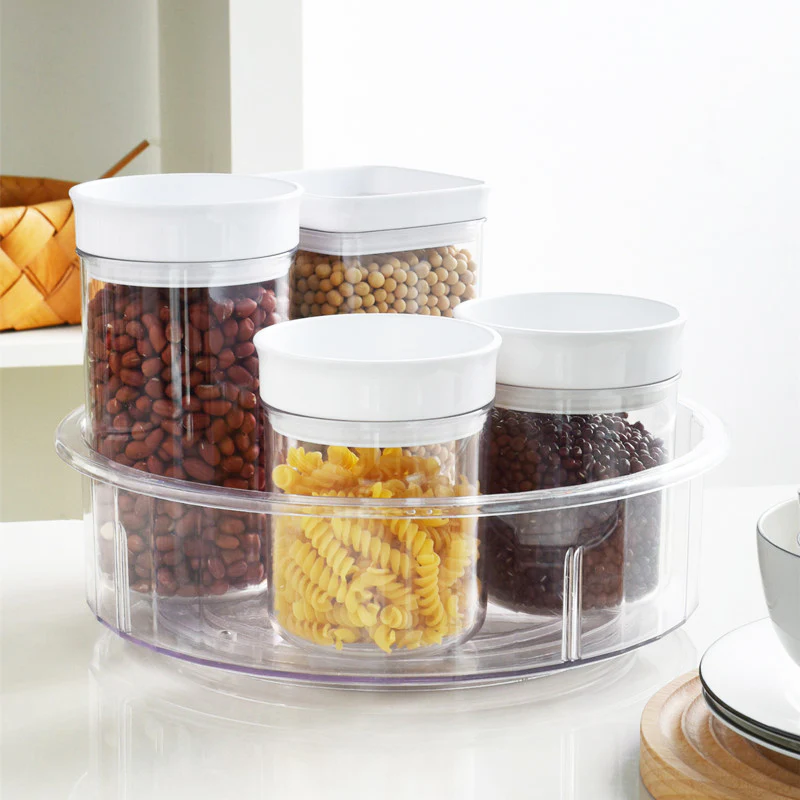 Nest Round Turntable With Dividers - Clear - Image 8