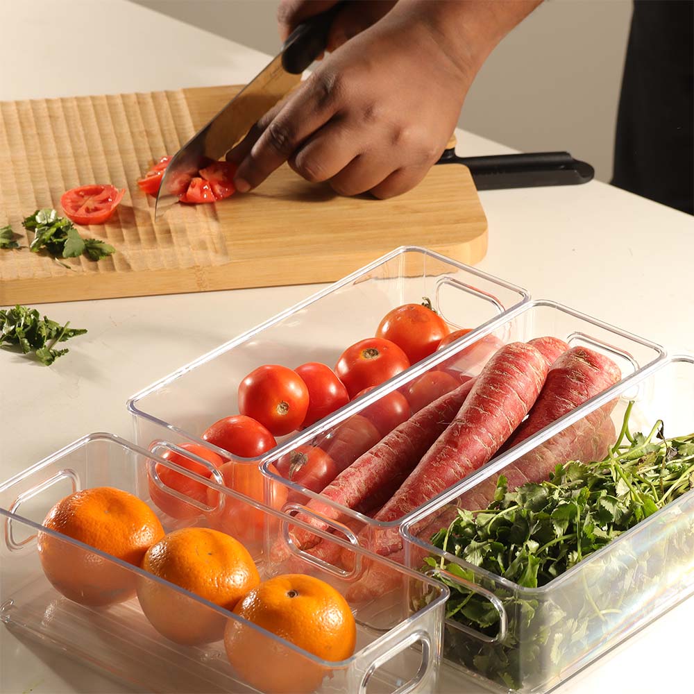 Nest Stackable Fridge Bins Small, Set of 6 - Clear - Image 3