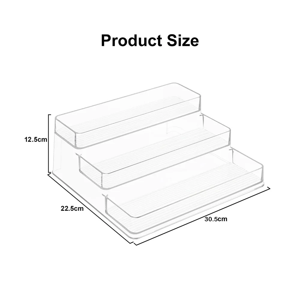 Nest Tiered Storage Shelf with Drawer - Clear - Image 3
