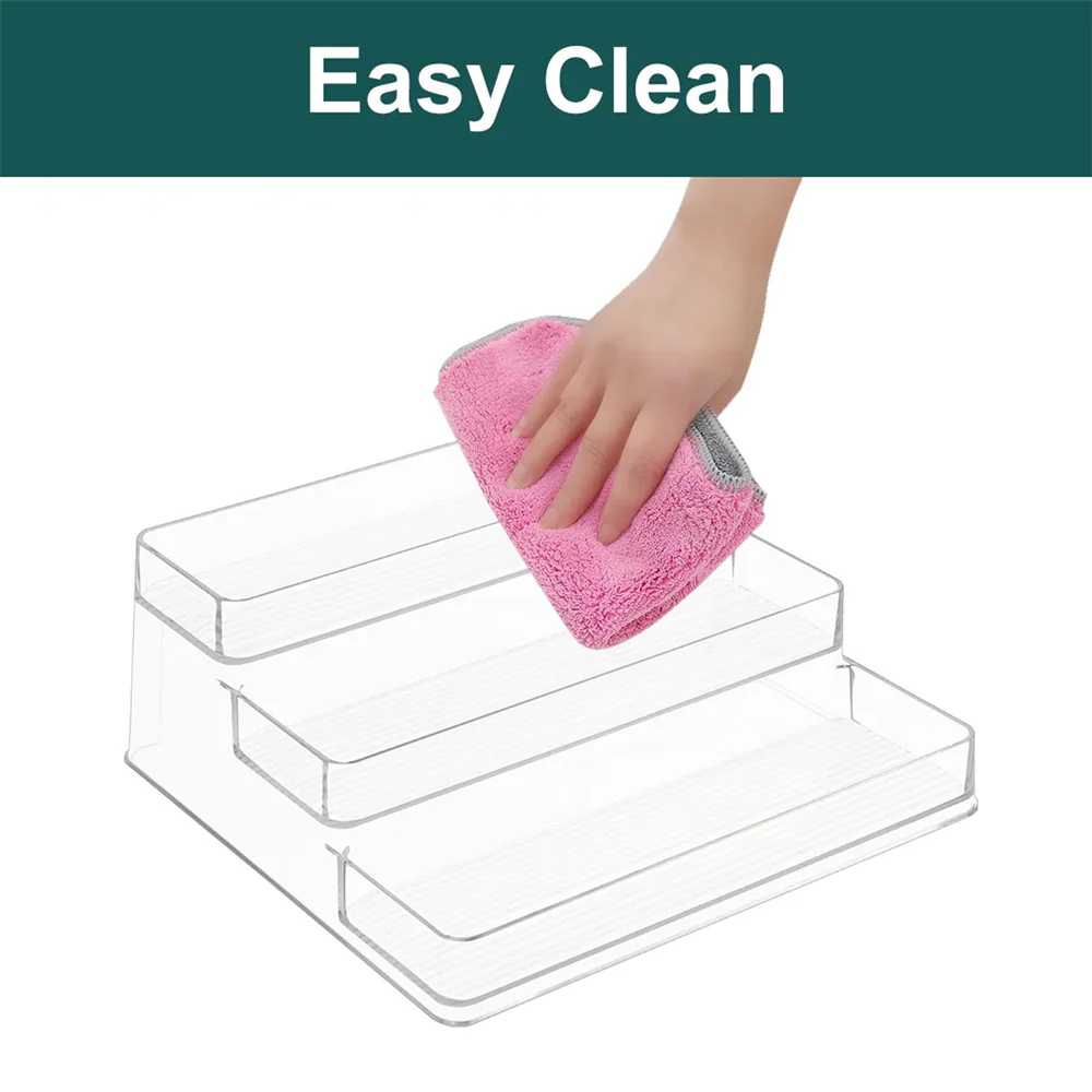 Nest Tiered Storage Shelf with Drawer - Clear - Image 5