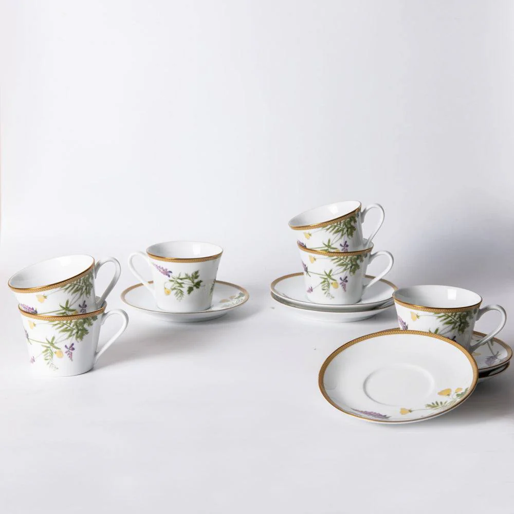 New Morning 12-piece Porcelain Tea Set - Image 3