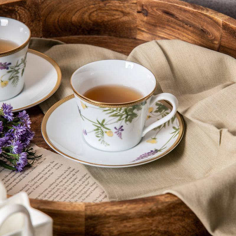 New Morning 12-piece Porcelain Tea Set - Image 5