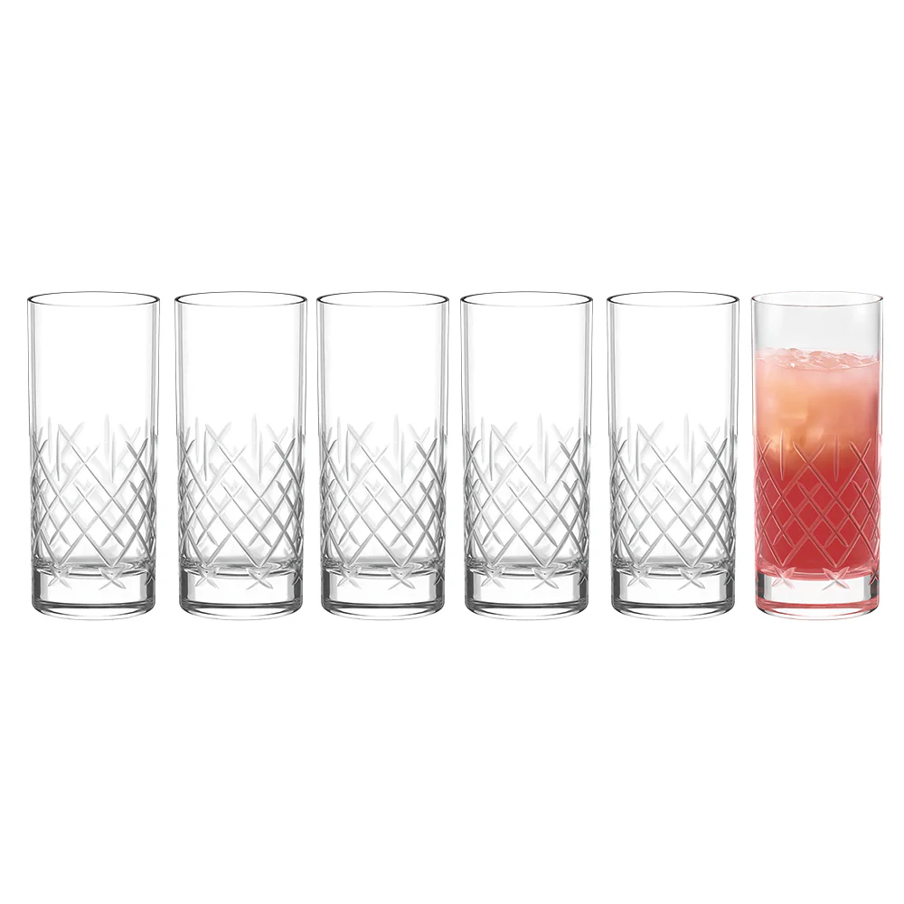 New York Club Long Drink Glasses 380ml, Set of 6 - Image 2